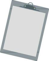 Flat illustration of clipboard with paper document. vector