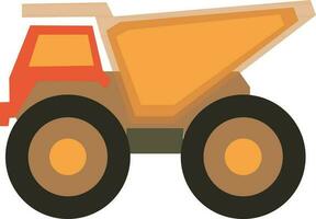 Flat style illustration of a tractor. vector