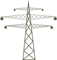 Flat illustration of electric transmission tower. vector