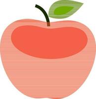 Flat style illustration of an apple. vector