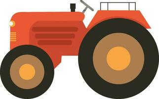 Flat style illustration of a tractor. vector