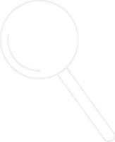 Magnifying Glass Icon in Black Outline. vector