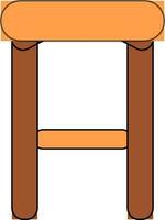 Illustration of color stool icon for sitting concept. vector