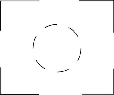 Illustration of Capture Icon In Thin Line Art.