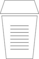 Trash Can Icon In Black Thin Line. vector