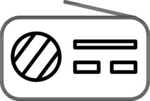 Isolated Radio Icon in Black Line Art. vector