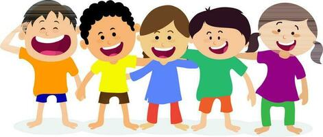 Cartoon character of little kids. vector