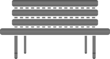 Bench icon for sitting concept in glyph style. vector