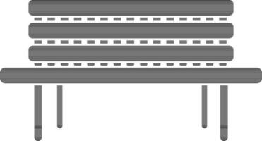 Bench icon for sitting concept in glyph style. vector