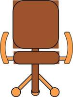 Symbol of rolling chair for sitting concept. vector