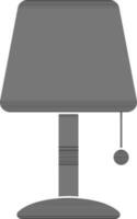 Table lamp icon in silhouette for light concept. vector