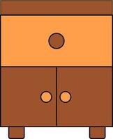 Cupboard icon made for household in isolated. vector