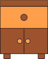 Cupboard icon made for household in isolated. vector