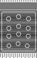 Carpet icon using in floor with glyph style. vector