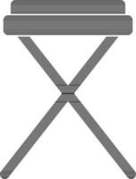 Folding chair icon in black for resting. vector