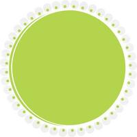 Decorative round frame icon. vector