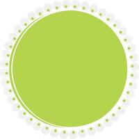 Circular frame design made with green color. vector