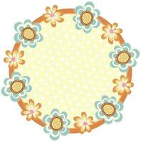 Round shape frame illustration. vector