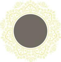 Decorative rounded frame design. vector