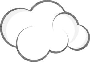 Illustration of a white cloud. vector