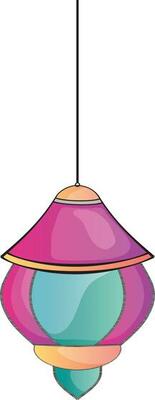 Hanging lantern on white background.