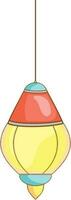 Hanging lantern on white background. vector