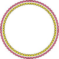 Round shape blank frame design. vector