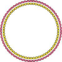 Round shape blank frame design. vector