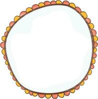 Round shape blank frame design. vector