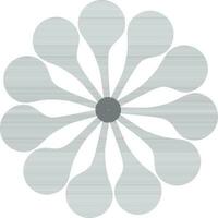 Gray flower design on white background. vector