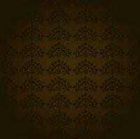 Shiny brown color seamless background with floral design pattern. vector