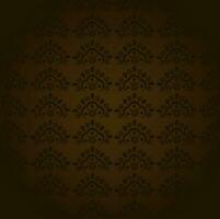 Shiny brown color seamless background with floral design pattern. vector