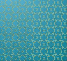 Floral abstract design pattern on blue color background. vector