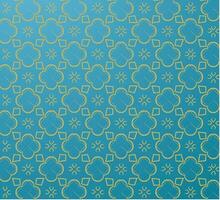 Floral abstract design pattern on blue color background. vector