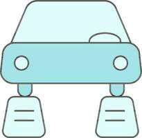 Vehicle Lift Icon in Turquoise Color. vector