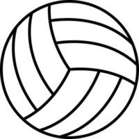 Isolated Volleyball Icon in Black Outline. vector