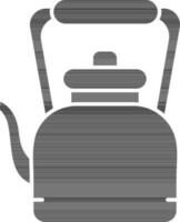 Kettle Icon In Black Line Art. vector