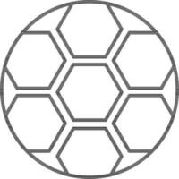 Flat Style Football Icon in Line Art. vector