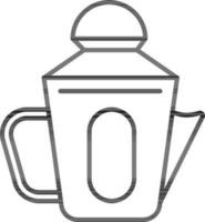 Isolated kettle Icon In Flat Style. vector