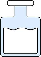 líquido botella icono o símbolo en plano estilo. vector