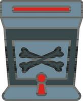 Arcade Game Machine Icon In Gray And Red Color. vector