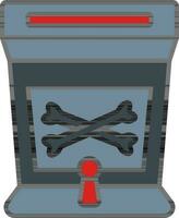 Arcade Game Machine Icon In Gray And Red Color. vector