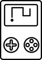 Snake Game In Game Boy Flat Icon. vector