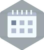 Gray Illustration Of Calendar Icon On Blue Background. vector