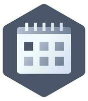 ilustración de calendario icono en azul antecedentes. vector