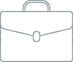 Illustration Of Briefcase Icon Or Symbol In Thin Line. vector