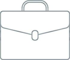 Illustration Of Briefcase Icon Or Symbol In Thin Line. vector