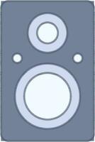 Illustration Of Speaker Icon In Blue And Gray Color. vector