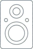 Illustration Of Speaker Icon In Outline Style. vector