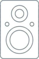 Illustration Of Speaker Icon In Outline Style. vector